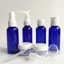 9 Stück Set blau Kunststoff Reise-Set, Pumpe Sprayer Flasche (PT04)